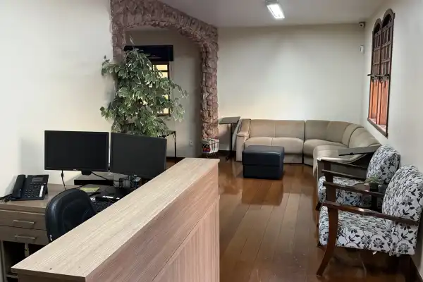 Recepção do escritório Castro e Luz em Belo Horizonte